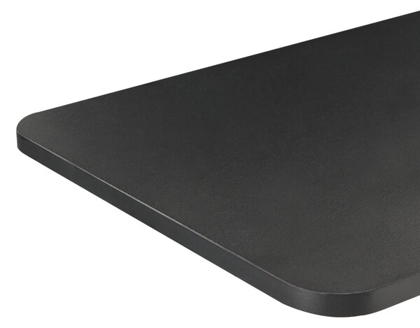 Výškovo nastaviteľný stôl na notebook čierny oceľový rám 70 x 40 cm manuálne nastavenie výšky moderná kancelária