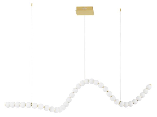 Dizajnový LED luster Perla 167 zlatá s diaľkovým ovládaním