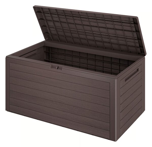 Úložný box WOODEBOX - 280L, 120x46x57cm, tmavo hnedá Prosperplast