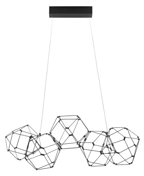LED luster Nebula 84 čierne – Čierna