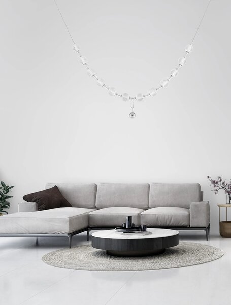 Luxusný luster Brillante chróm – Sivá