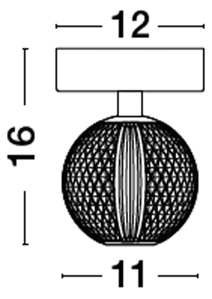 LED stropné svietidlo Brillante chróm – Sivá
