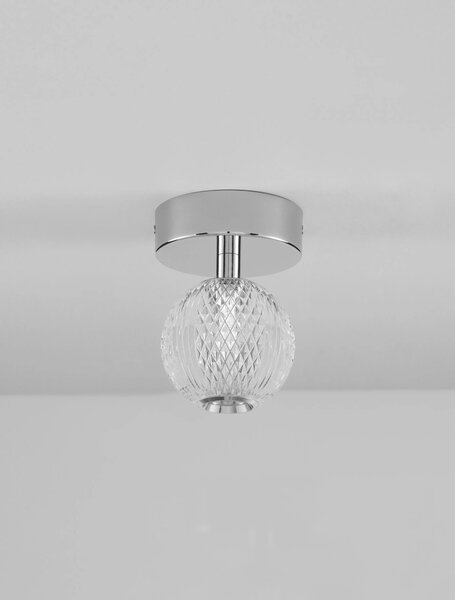 LED stropné svietidlo Brillante chróm – Sivá