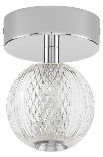 LED stropné svietidlo Brillante chróm – Sivá