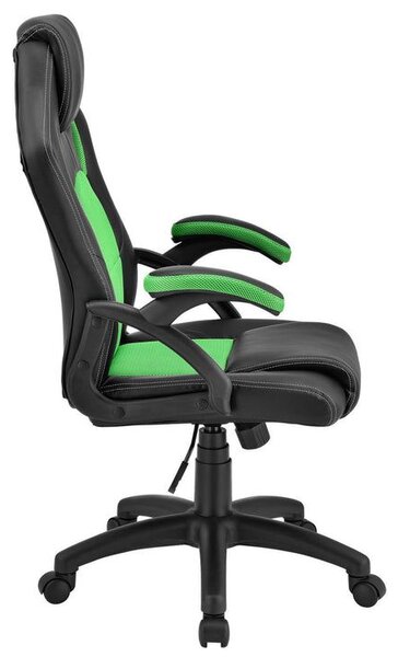 Ergonomická kancelárska stolička, čierna/zelená