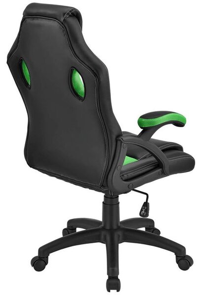 Ergonomická kancelárska stolička, čierna/zelená