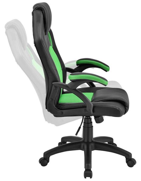 Ergonomická kancelárska stolička, čierna/zelená