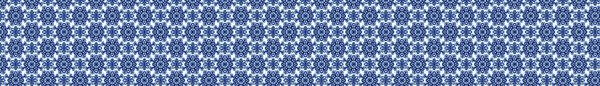 DIMEX | Fototapeta do kuchyne Modrotlač KI-420-241 | 420 x 60 cm | modrá, biela