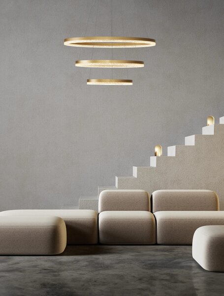 LED luster Adria 3 zlaté – Zlatá