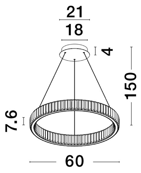 LED luster Aurelia 2 – Sivá
