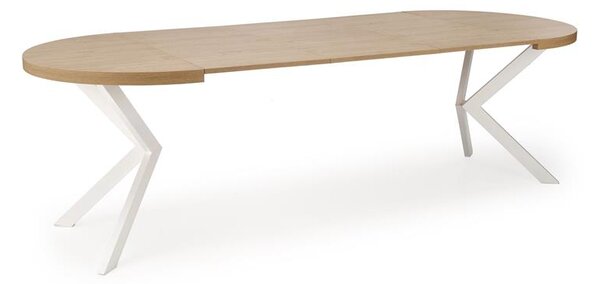 Halmar PERONI jedálenský rozkladací stôl 100(250)x100x75cm - dub zlatý / biela