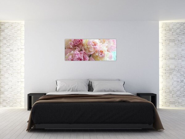Obraz - Pivonky (120x50 cm)