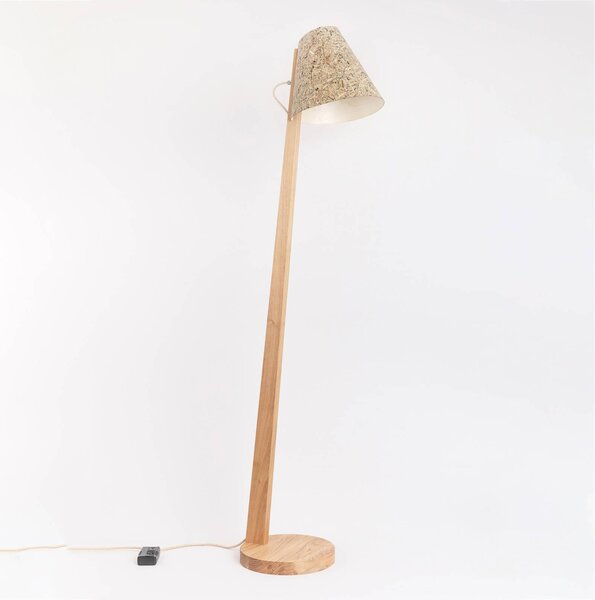 ALMUT 1411 stojaca lampa zakriv., Ø30cm čisté seno