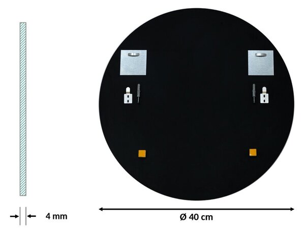 Zrkadlomat.sk Okrúhle moderné zrkadlo bez rámu Okrúhle moderné zrkadlo bez rámu fi 40 cm lo-fi40-00000000