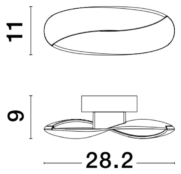 Dizajnové stropné svietidlo Infinity – LED