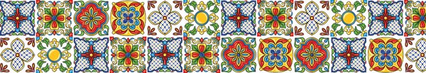 DIMEX | Fototapeta do kuchyne Mexické keramické kachličky KI-350-240 | 350 x 60 cm | viacfarebná, biela