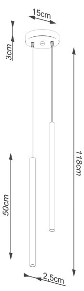 Sollux SL.1513 - Luster na lanku PASTELO 2xG9/8W/230V krémová