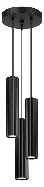 Sollux SL.1576 - Luster na lanku KARBON 3xGU10/10W/230V čierna