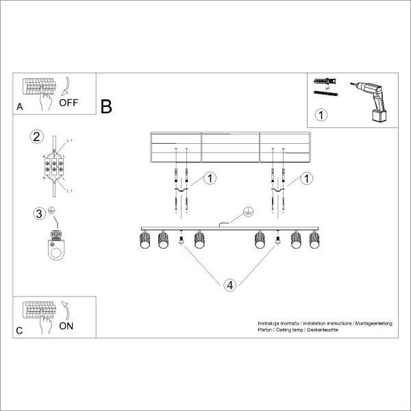 Brilagi - LED bodové svietidlo CRESTO 6xGU10/10W/230V čierna