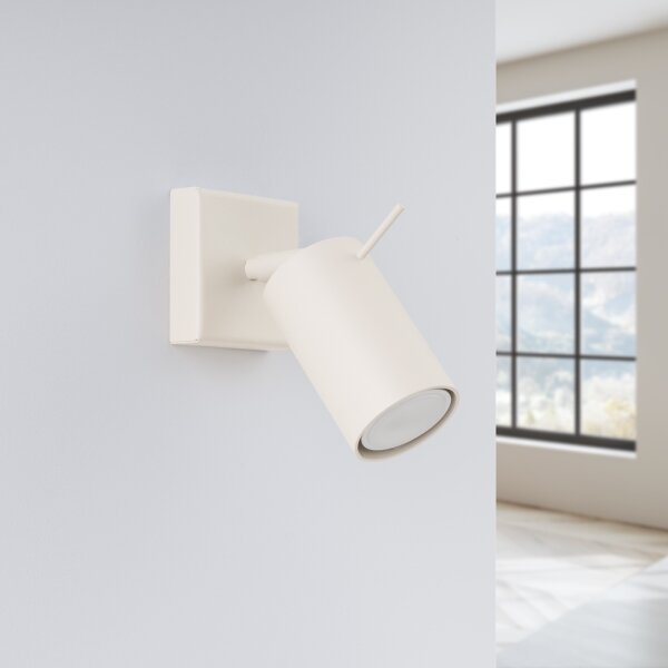 Sollux SL.1494 - Nástenné bodové svietidlo RING 1xGU10/10W/230V krémová