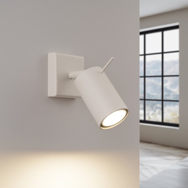 Sollux SL.1494 - Nástenné bodové svietidlo RING 1xGU10/10W/230V krémová