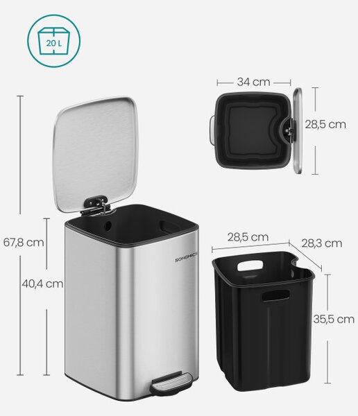 Odpadkový kôš 20L LTB592E01