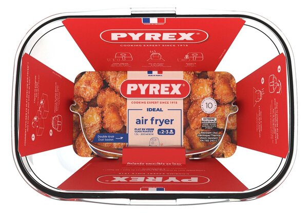 Pyrex Sklenená misa do teplovzdušnej fritézy 20x14cm/1,5l., borosilikát