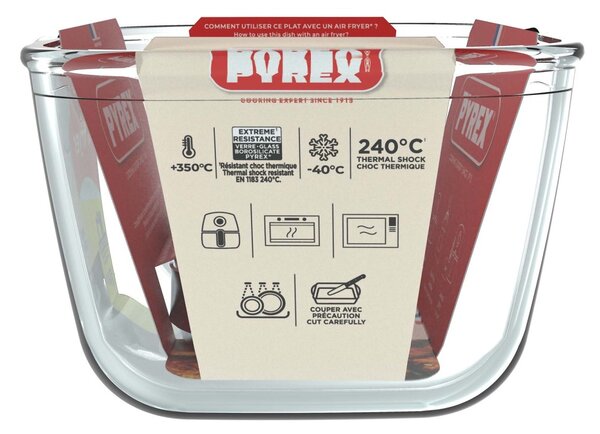 Pyrex Sklenená misa do teplovzdušnej fritézy 20x14cm/1,5l., borosilikát