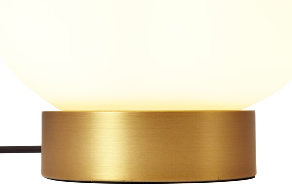 Dizajnová stolná lampa mosadzná s opálovým sklom - Sally