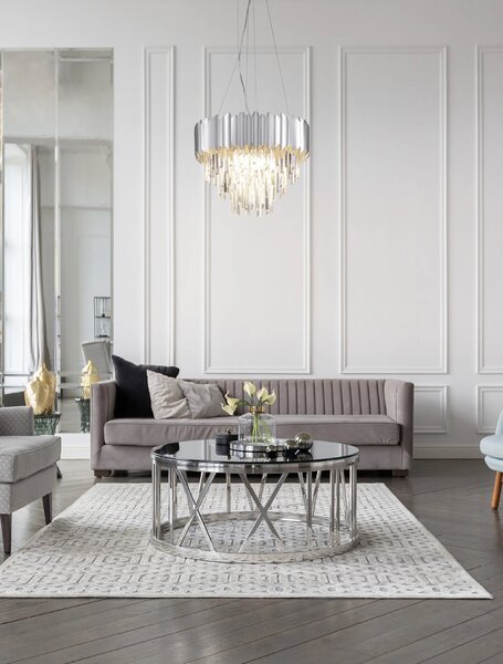 Dizajnový luster na lanku Magnolia 50 chróm – Chromová