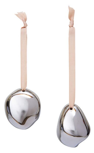 Ferm Living Vianočné ozdoby Bellure Baubles set 2ks, silver