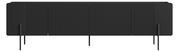 TV stolík Malmi 200 cm - čierny mat / čierna
