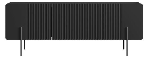 TV stolík Malmi 150 cm - čierny mat / čierna