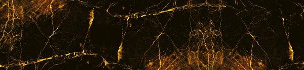DIMEX | Fototapeta do kuchyne Čiernozlatý mramor KI-260-279 | 260 x 60 cm | čierna, zlatá