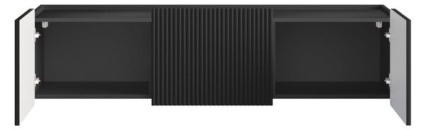 Závesný TV stolík Malmi 150 cm - čierny mat / čierna