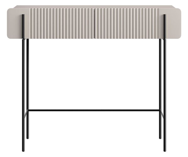 Toaletný stolík Malmi 100 cm - kašmírová / čierna