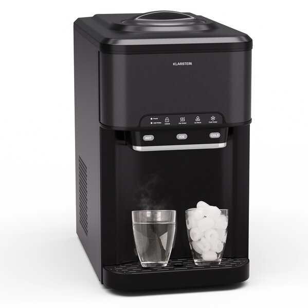 Klarstein Aqueous výrobník ľadu 3 v 1: kocky ľadu, dávkovač vody: horúca a studená, 20 kg/24h