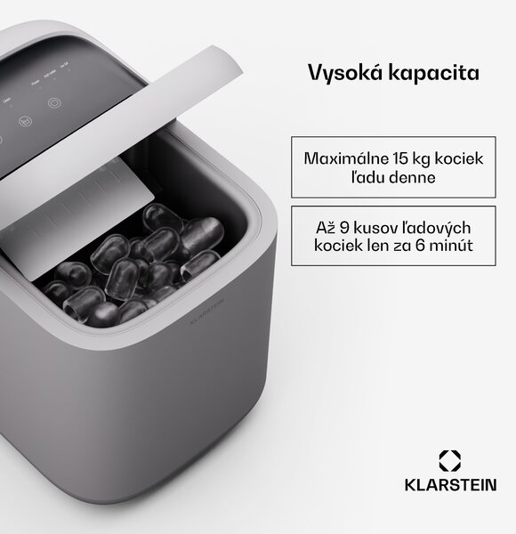 Klarstein SparkIce zmrzlinovač | 2 režimy | 1,5 l studenej vody | automatické čistenie | 15 kg/24h