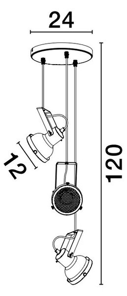 Luster na lanku Ruvi 3 – E14