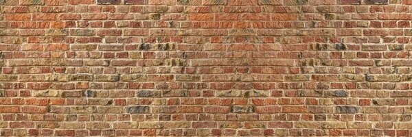 DIMEX | Fototapeta do kuchyne Múr z červených tehál KI-180-306 | 180 x 60 cm | hnedá, oranžová