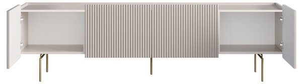 TV stolík Malmi 200 cm - kašmírová / zlatá