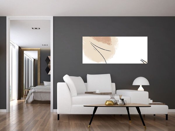 Obraz - Biela abstrakcia (120x50 cm)