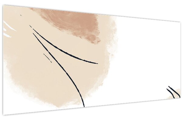 Obraz - Biela abstrakcia (120x50 cm)