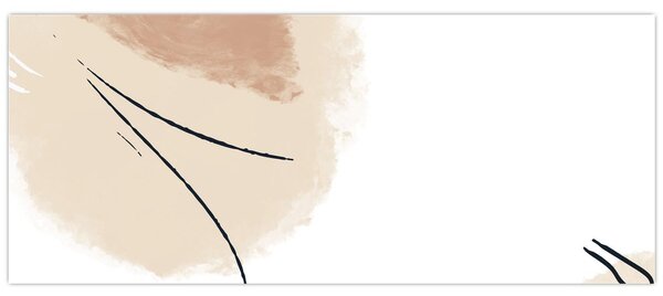 Obraz - Biela abstrakcia (120x50 cm)
