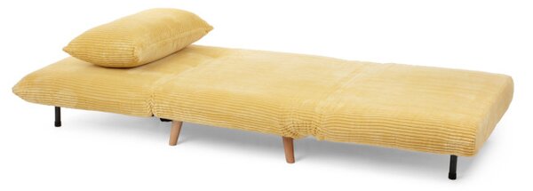 Pohovka SOLACE rozkladacia, menšestrová horčicová 871646