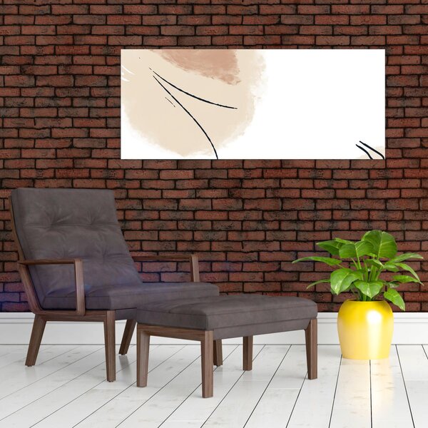 Obraz - Biela abstrakcia (120x50 cm)