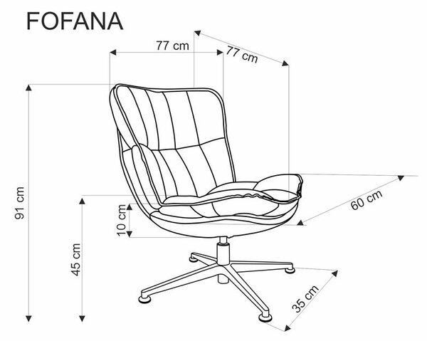 NovýNábytok.sk Kreslo Fiana (krémová). Vlastná spoľahlivá doprava až k Vám domov. 1092522