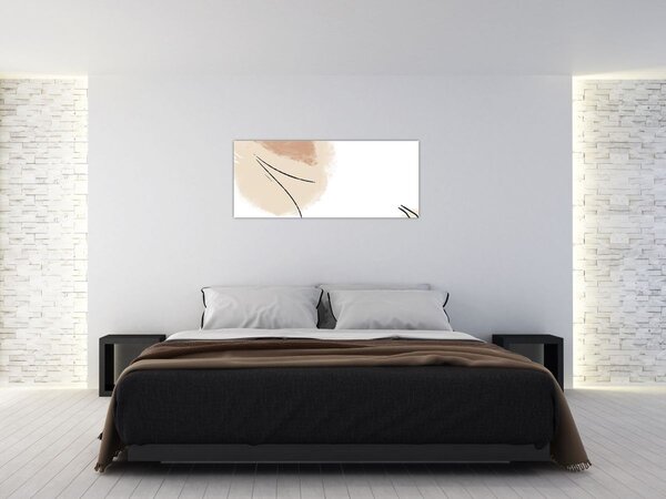 Obraz - Biela abstrakcia (120x50 cm)