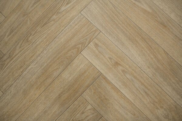 PVC podlaha Hightex Leyton 609M rybia kosť, béžová hnedá
