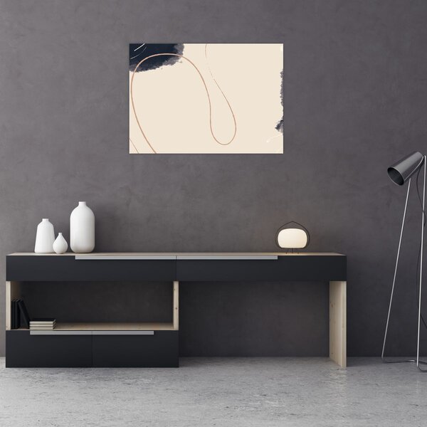 Obraz - Béžová abstrakcia (70x50 cm)